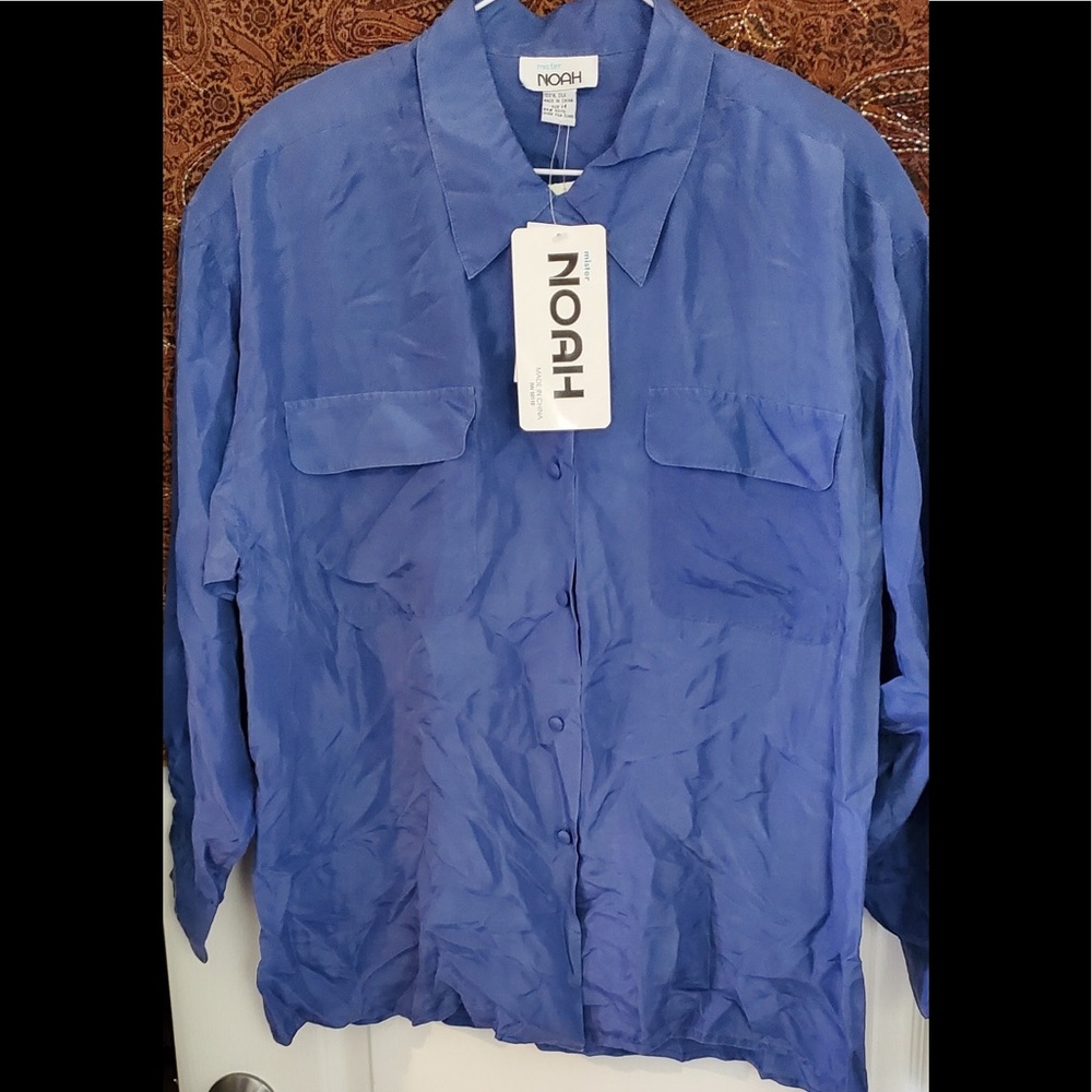 1980s Mister Noah Silk tunic shirt